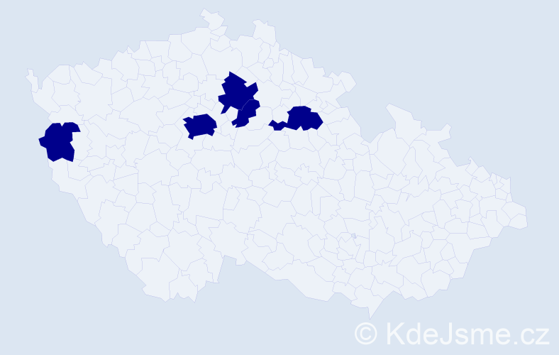 Jméno: 'Floare', počet výskytů 5 v celé ČR