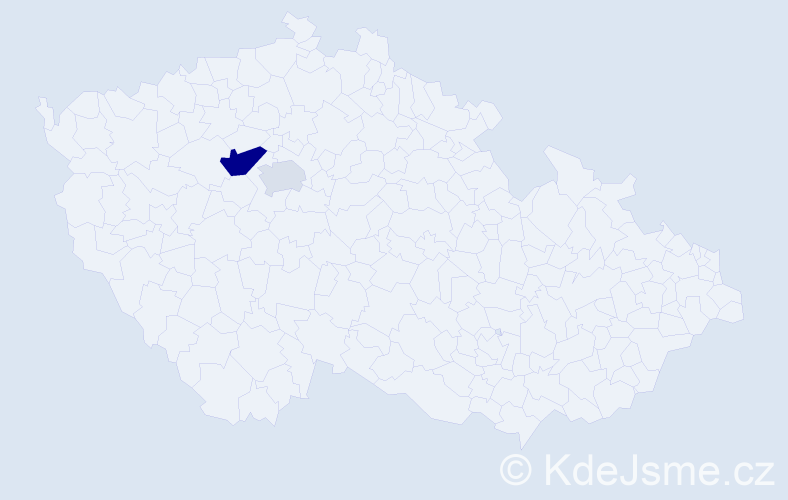 Jméno: 'Kalista', počet výskytů 4 v celé ČR