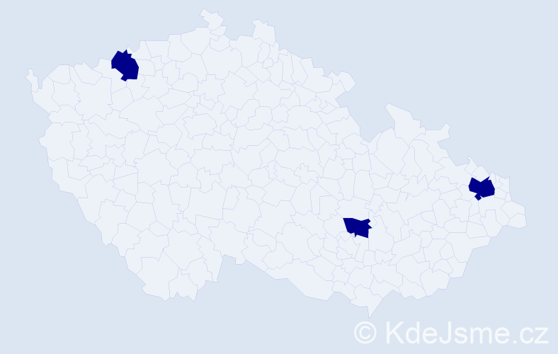 Jméno: 'Alexandra Lucie', počet výskytů 3 v celé ČR