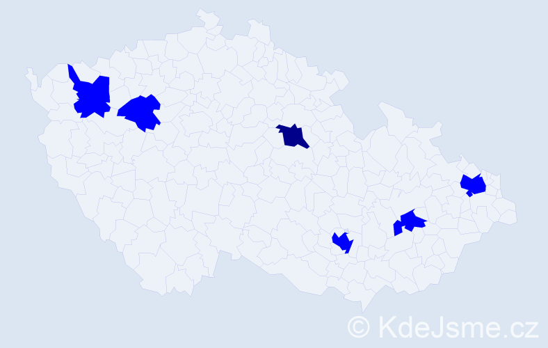 Jméno: 'Van Vui', počet výskytů 7 v celé ČR