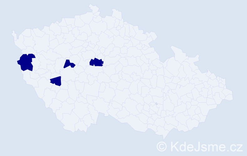 Jméno: 'Karl Peter', počet výskytů 4 v celé ČR