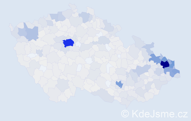 Jméno: 'Karin', počet výskytů 3633 v celé ČR