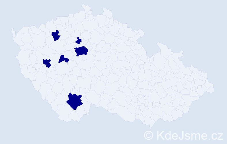 Jméno: 'Magdaléna Anna', počet výskytů 6 v celé ČR