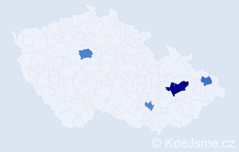 Jméno: 'Manal', počet výskytů 6 v celé ČR
