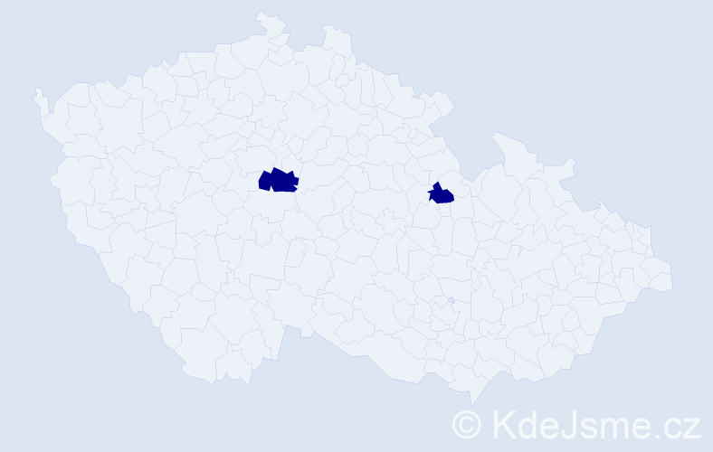 Jméno: 'Tereza Sandra', počet výskytů 2 v celé ČR