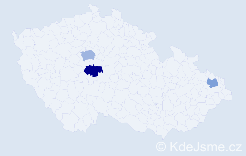 Jméno: 'Khadija', počet výskytů 4 v celé ČR