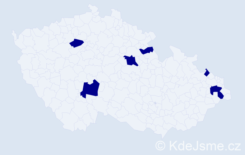 Jméno: 'Donata', počet výskytů 6 v celé ČR