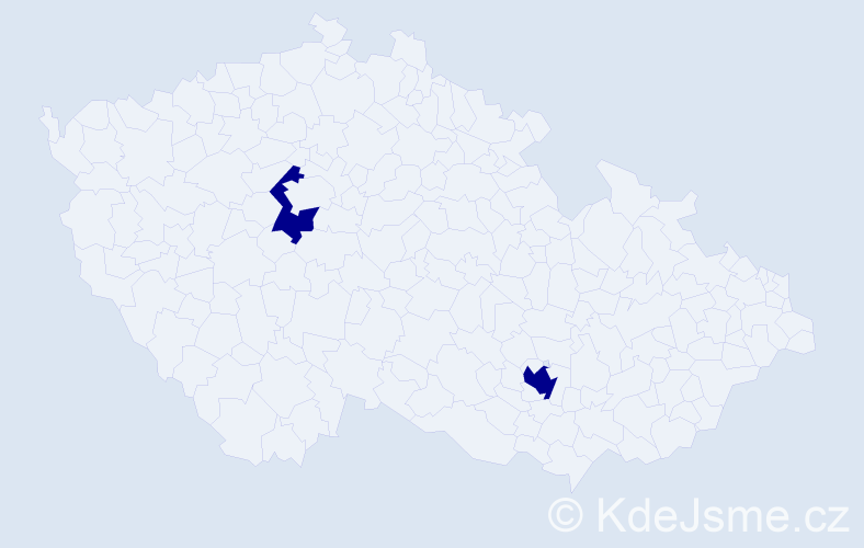 Jméno: 'Katherine Rose', počet výskytů 2 v celé ČR