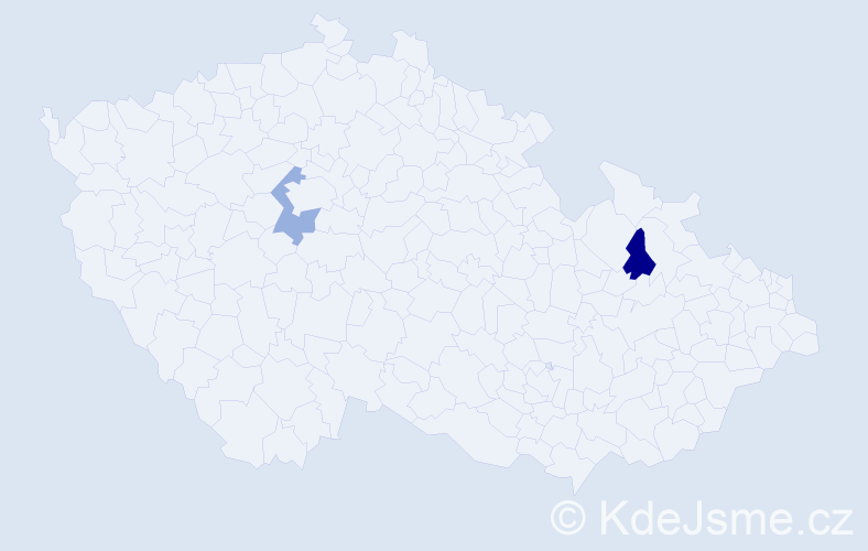 Jméno: 'Isi', počet výskytů 2 v celé ČR