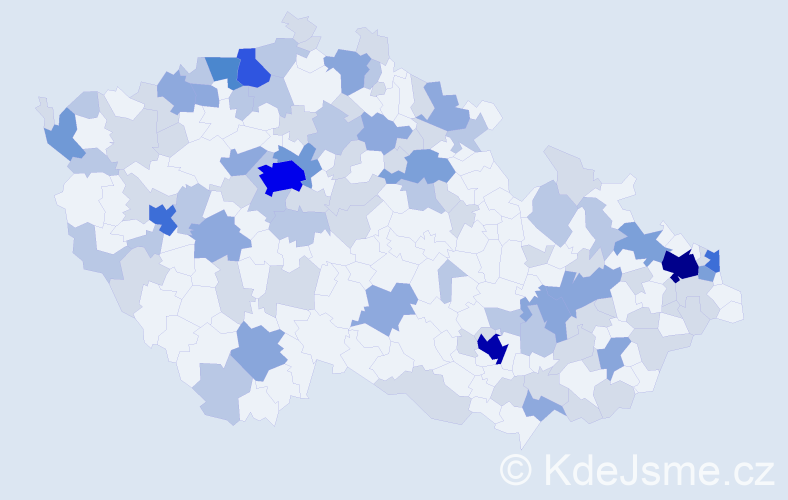 Jméno: 'Melissa', počet výskytů 250 v celé ČR