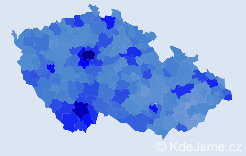 Jméno: 'Jan', počet výskytů 294737 v celé ČR