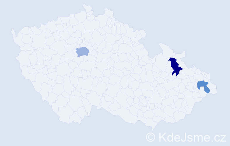 Jméno: 'Maximus', počet výskytů 5 v celé ČR