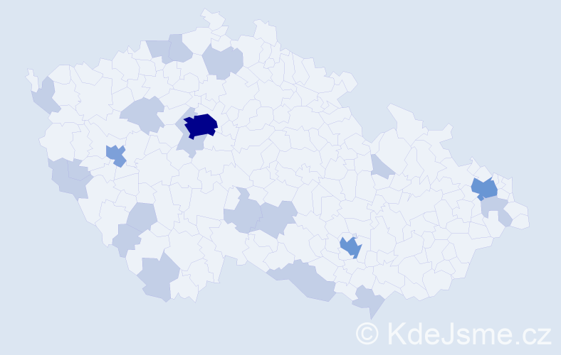 Jméno: 'Quoc Hung', počet výskytů 39 v celé ČR