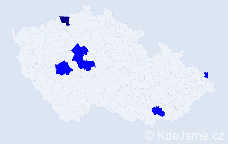 Jméno: 'Křišťan', počet výskytů 8 v celé ČR