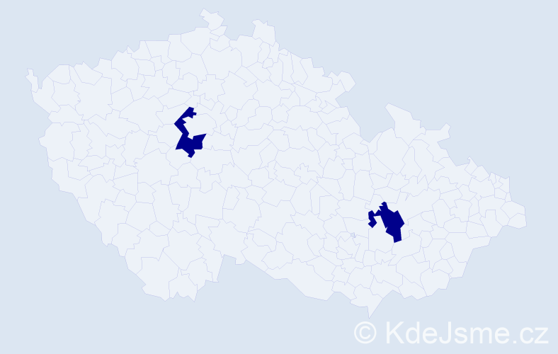 Jméno: 'Sebastian Kryštof', počet výskytů 2 v celé ČR