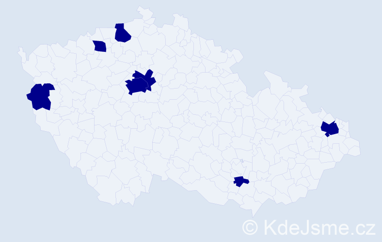Jméno: 'Duc Viet', počet výskytů 7 v celé ČR