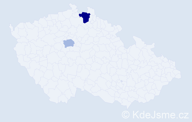 Jméno: 'Yamen', počet výskytů 2 v celé ČR
