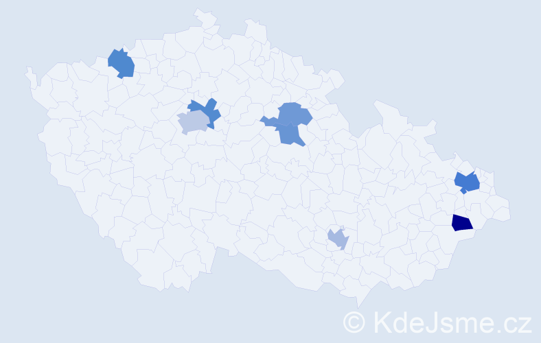 Jméno: 'Alec', počet výskytů 11 v celé ČR