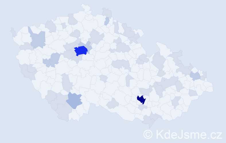 Jméno: 'Tim', počet výskytů 94 v celé ČR