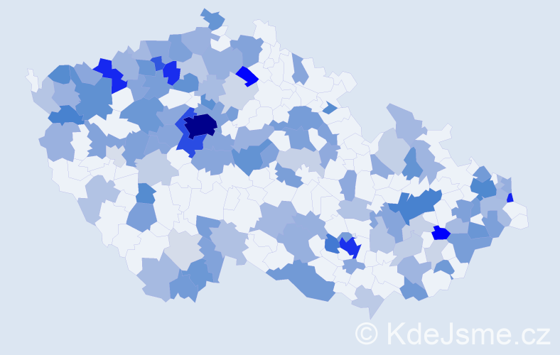 Jméno: 'Marko', počet výskytů 334 v celé ČR