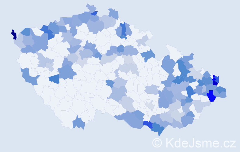 Jméno: 'Štefania', počet výskytů 218 v celé ČR