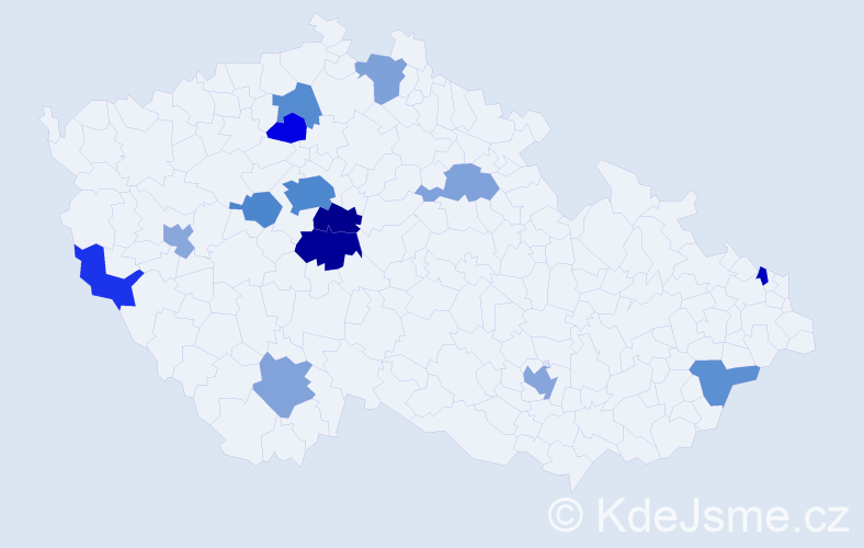 Jméno: 'Maia', počet výskytů 28 v celé ČR