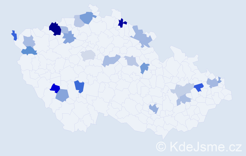 Jméno: 'Steve', počet výskytů 40 v celé ČR