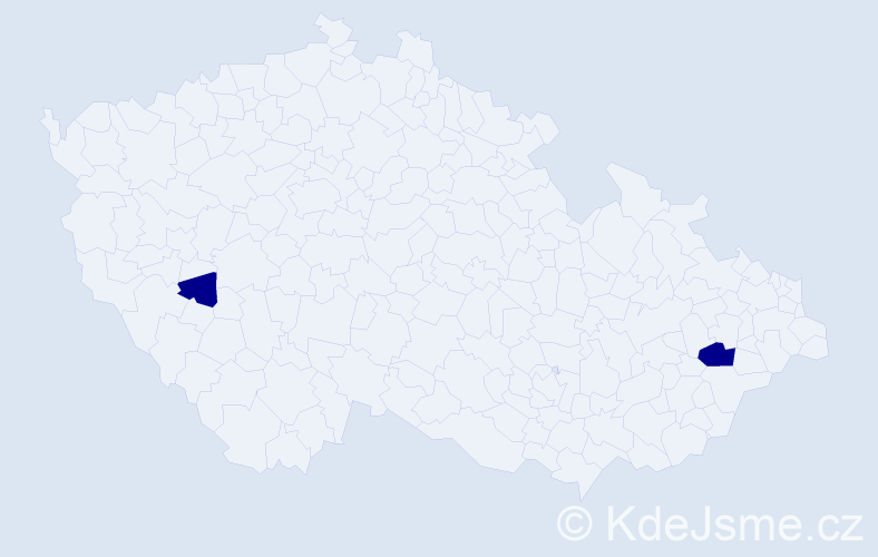 Jméno: 'Eleonore', počet výskytů 2 v celé ČR