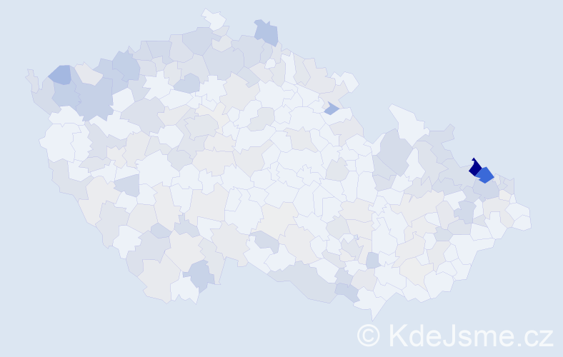 Jméno: 'Annemarie', počet výskytů 336 v celé ČR