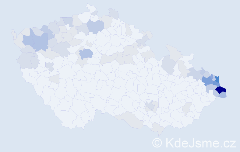Jméno: 'Lidie', počet výskytů 213 v celé ČR