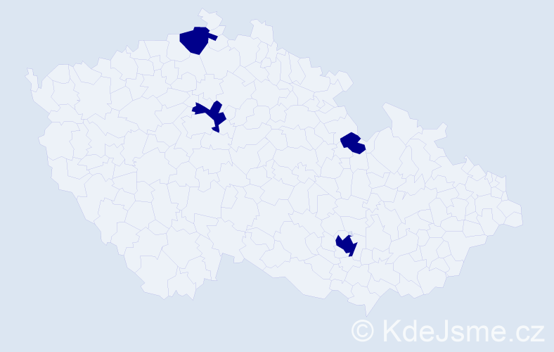 Jméno: 'Michael Max', počet výskytů 4 v celé ČR