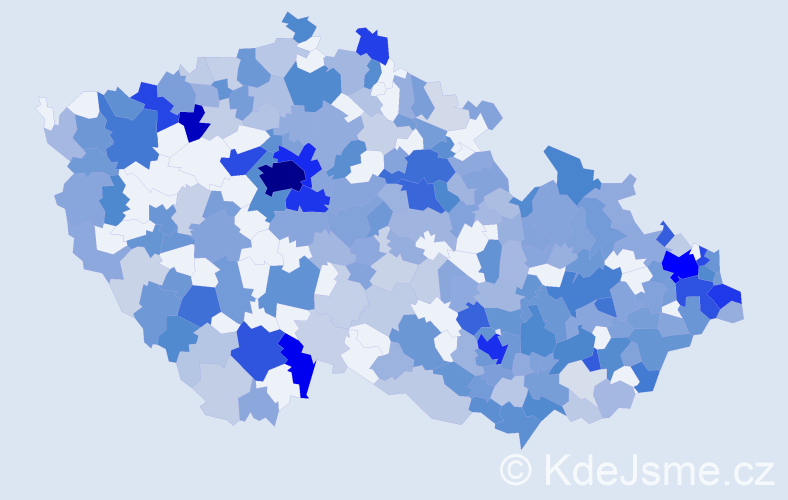 Jméno: 'Tatiana', počet výskytů 770 v celé ČR