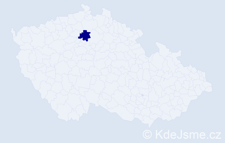 Jméno: 'Vitouš', počet výskytů 1 v celé ČR