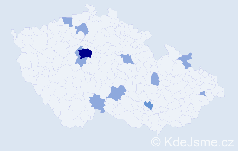 Jméno: 'Sandro', počet výskytů 20 v celé ČR