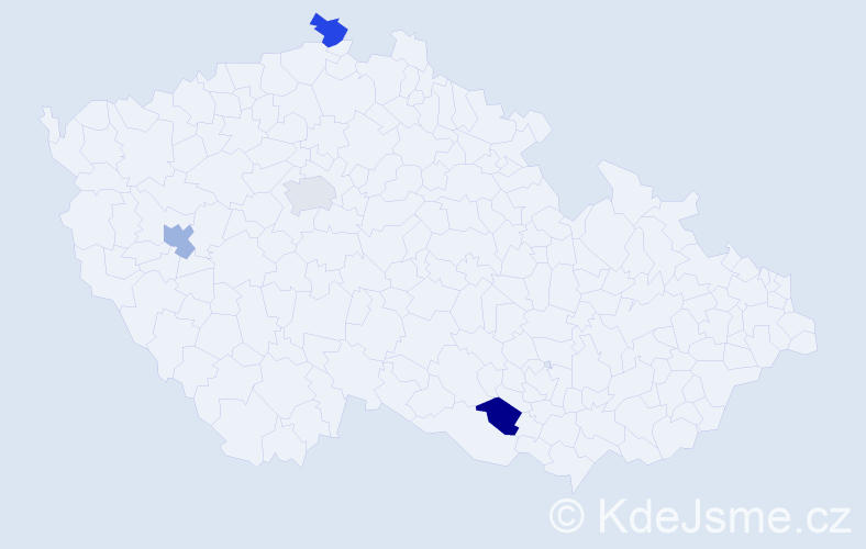 Jméno: 'Věkoslava', počet výskytů 4 v celé ČR