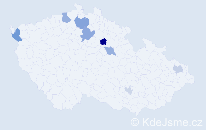 Jméno: 'Quang Viet', počet výskytů 8 v celé ČR