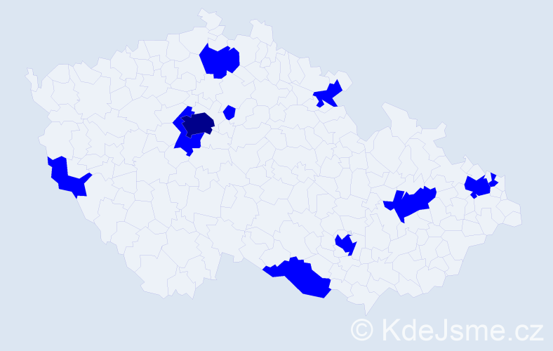 Jméno: 'Anna Klára', počet výskytů 12 v celé ČR