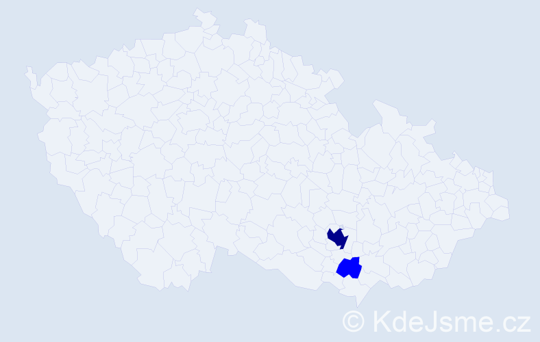 Jméno: 'Stašek', počet výskytů 5 v celé ČR