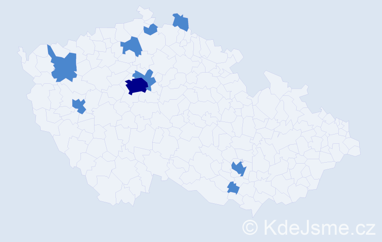 Jméno: 'Raed', počet výskytů 11 v celé ČR