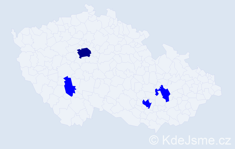 Jméno: 'Jan Alois', počet výskytů 5 v celé ČR