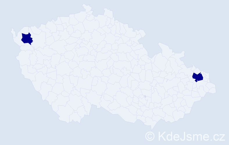 Jméno: 'Candela', počet výskytů 2 v celé ČR