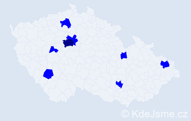 Jméno: 'Lotfi', počet výskytů 9 v celé ČR