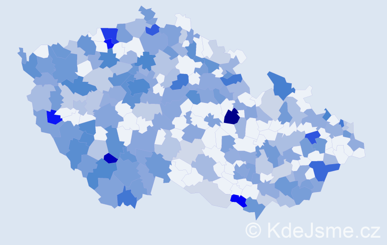 Jméno: 'Rosalie', počet výskytů 371 v celé ČR