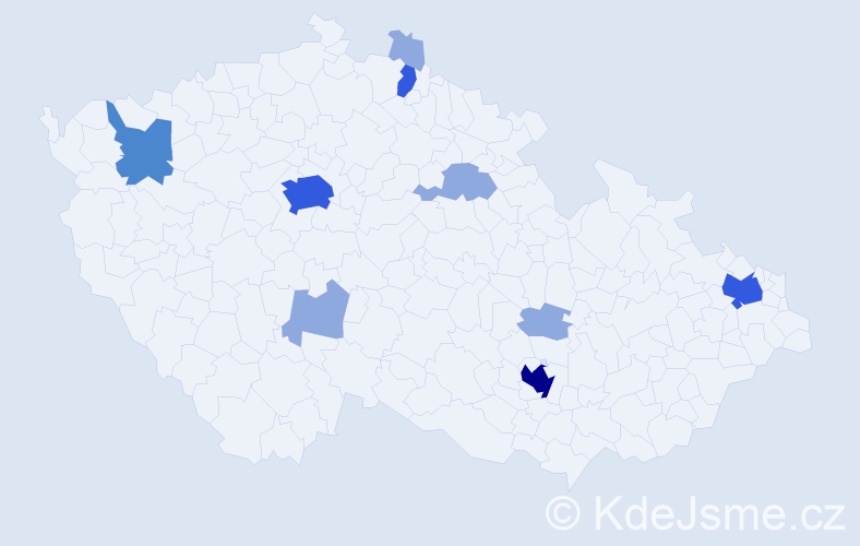 Jméno: 'Borislav', počet výskytů 20 v celé ČR