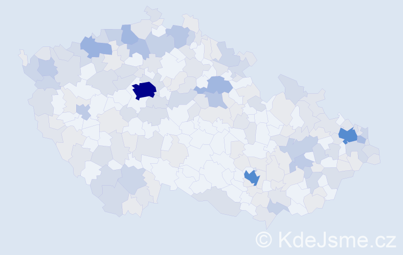 Jméno: 'Angela', počet výskytů 497 v celé ČR