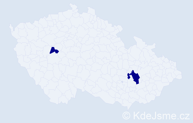 Jméno: 'Kwang Ok', počet výskytů 2 v celé ČR