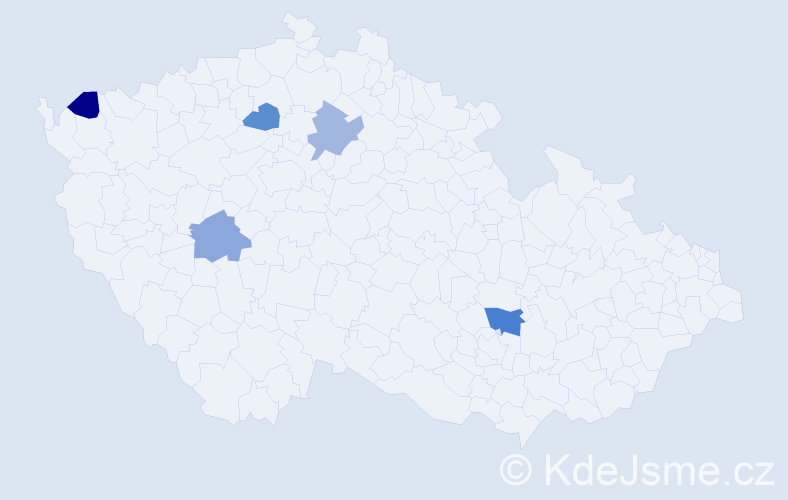 Jméno: 'Bolor-Erdene', počet výskytů 6 v celé ČR