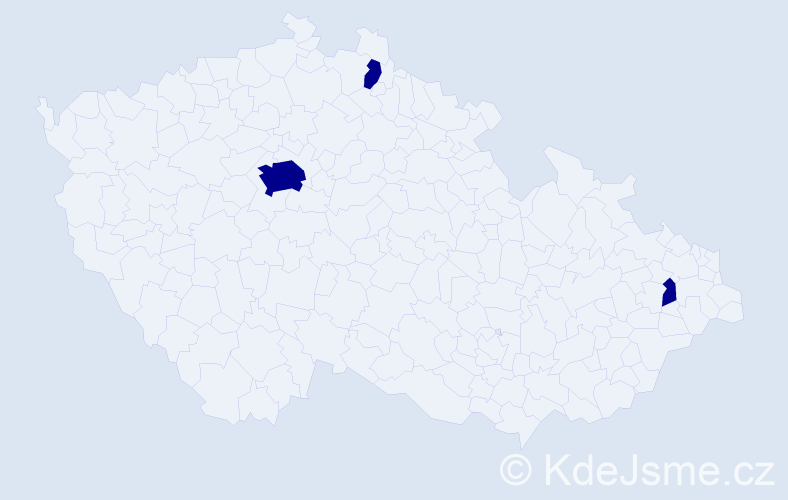 Jméno: 'Erika Eva', počet výskytů 3 v celé ČR