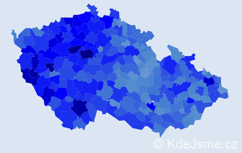 Jméno: 'Jiřina', počet výskytů 55366 v celé ČR