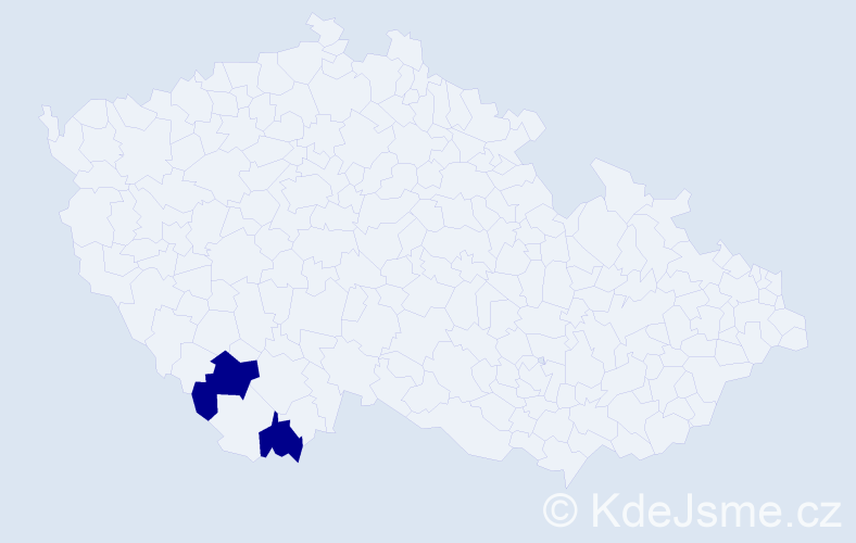 Jméno: 'Osmán', počet výskytů 2 v celé ČR